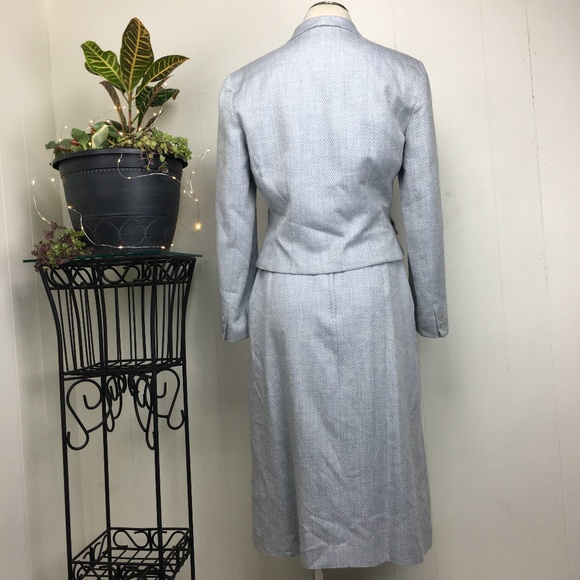 Vintage Blue & White Two Piece Suit - Picture 6 of 7